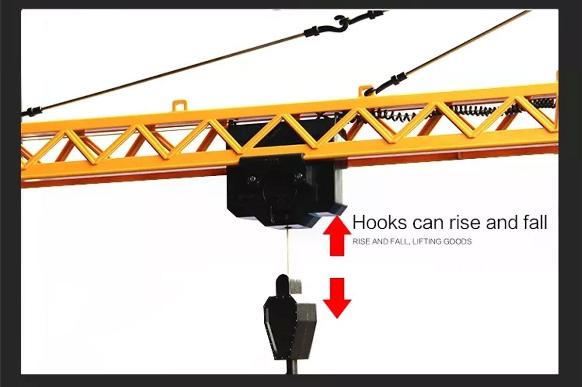 HUINA 1/14 12CH RC Alloy Tower Crane Engineering Construction Vehicle - Vehicle