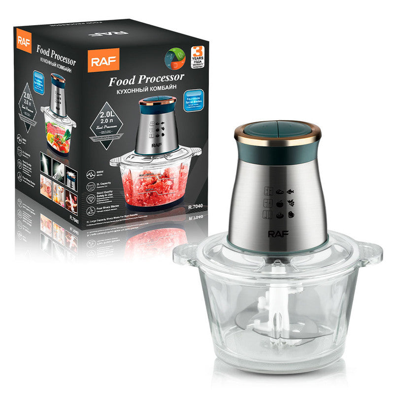 Stainless Steel Blade Electric Blender Salad maker and Meat Grinder, Food