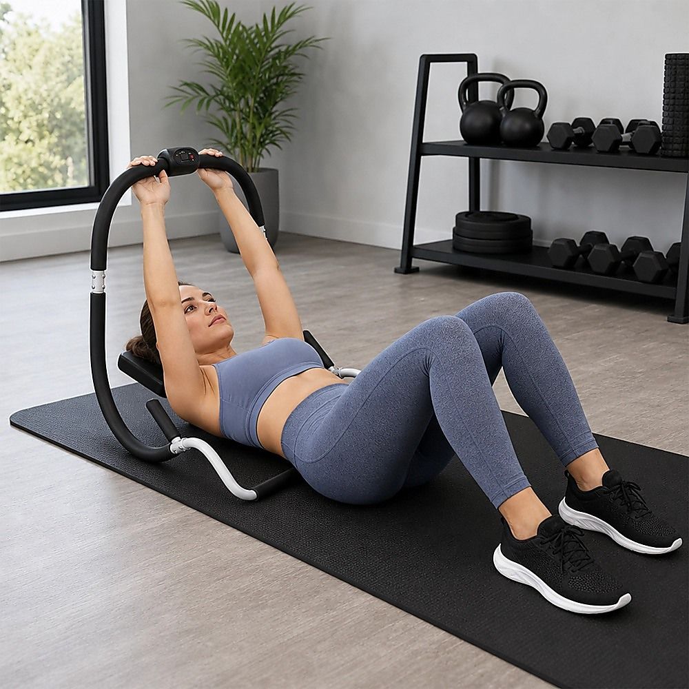 Ab Crunch Machine – Abdominal Exercise Roller with Digital Computer - V63-770435