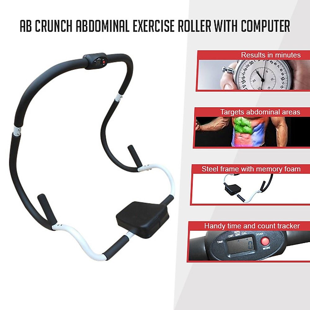 Ab Crunch Machine – Abdominal Exercise Roller with Digital Computer - V63-770435
