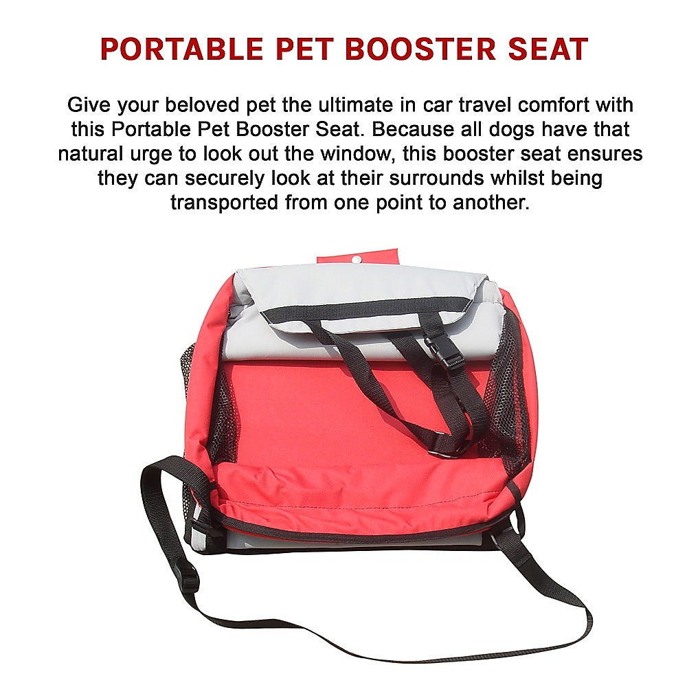 Dog Pet Car Booster Seat with Safety Harness Carrier Portable Travel Seat for Small Pets