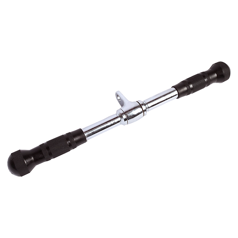 Randy & Travis Rubber Coated Solid Straight Bar Attachment for Cable Machines