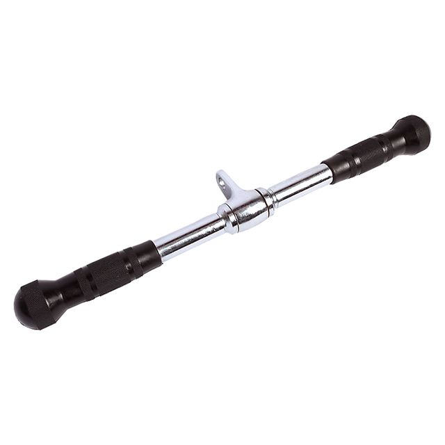 Randy & Travis Rubber Coated Solid Straight Bar Attachment for Cable Machines