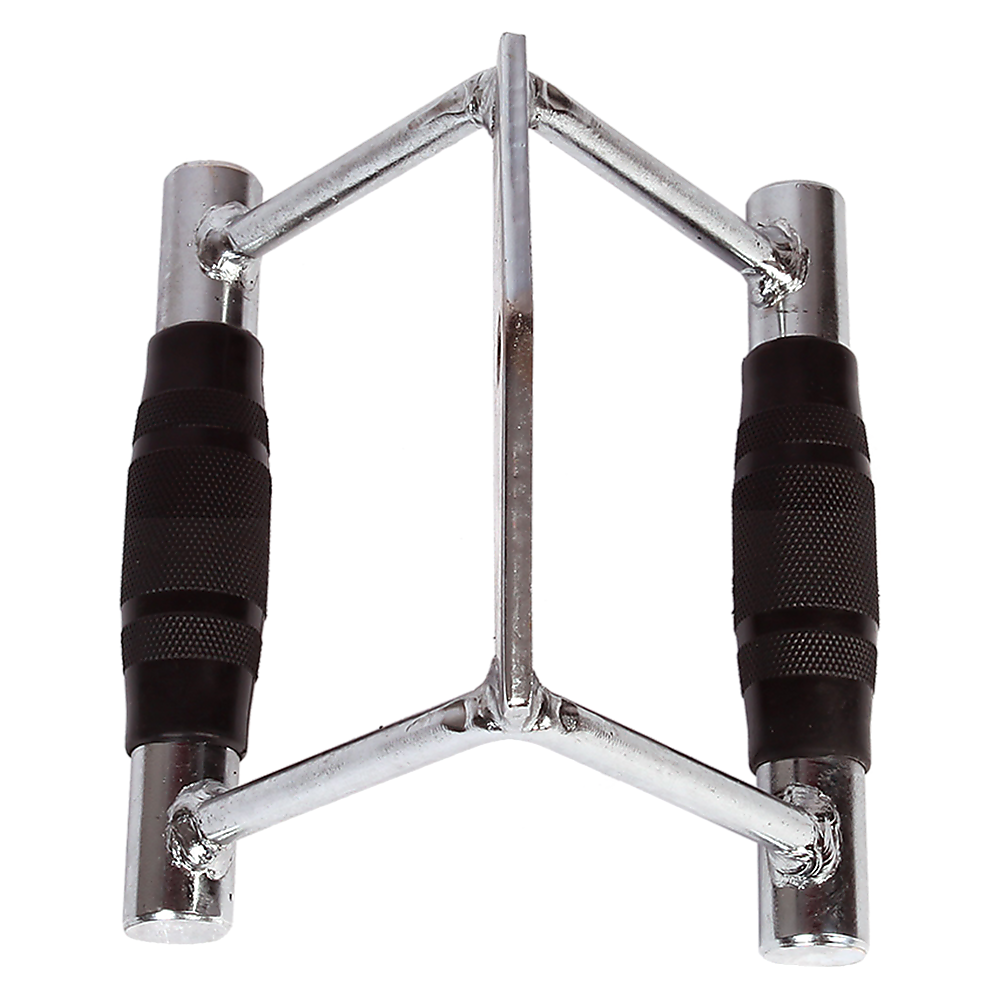Rubber-Coated Close Grip Triangle Attachment for Lat Pulldown
