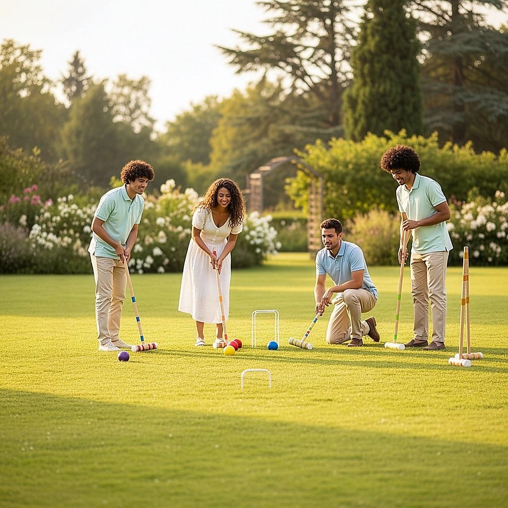 Croquet Set For Up To 6 Players Complete Outdoor Lawn Game Set For Family Gatherings And Events