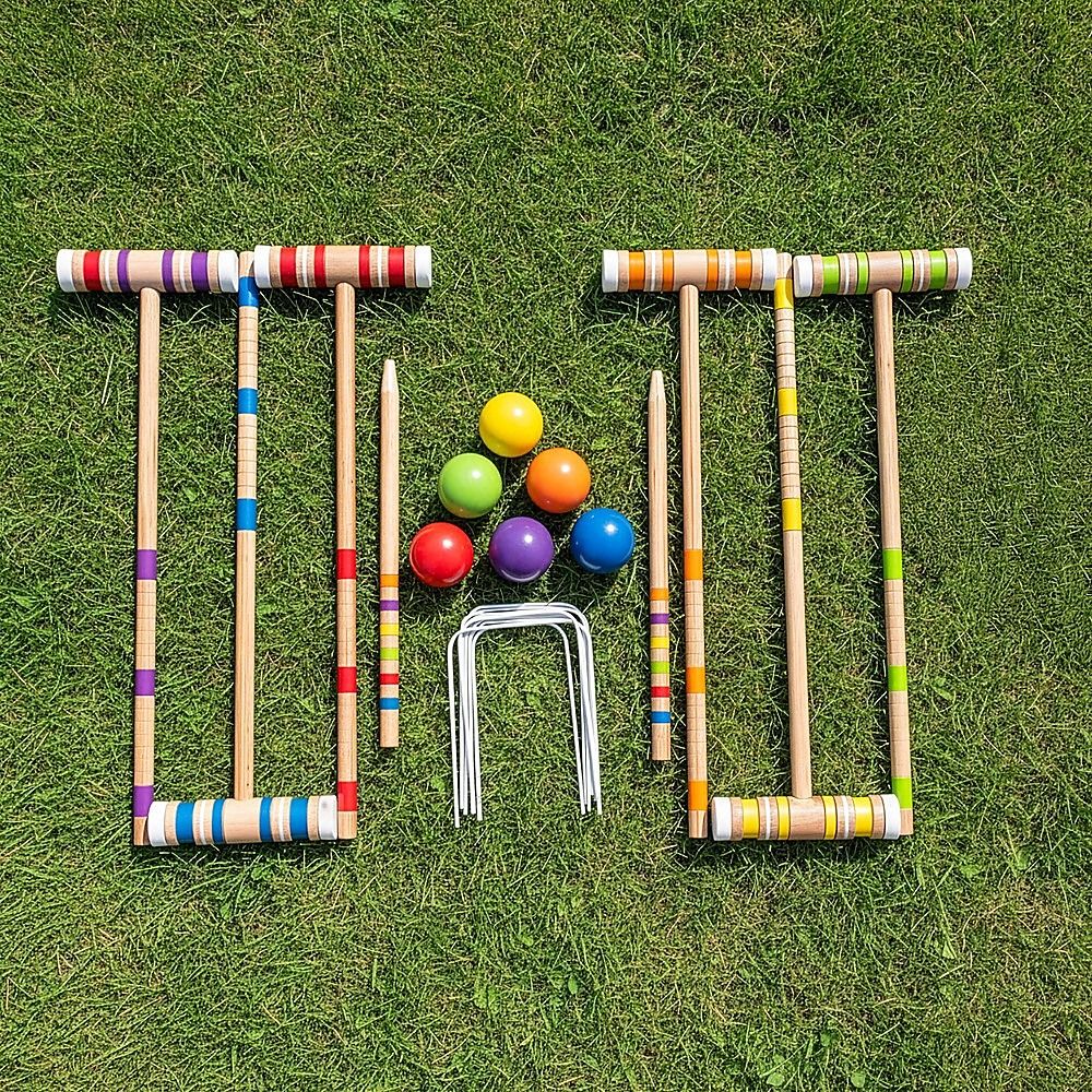 Croquet Set For Up To 6 Players Complete Outdoor Lawn Game Set For Family Gatherings And Events