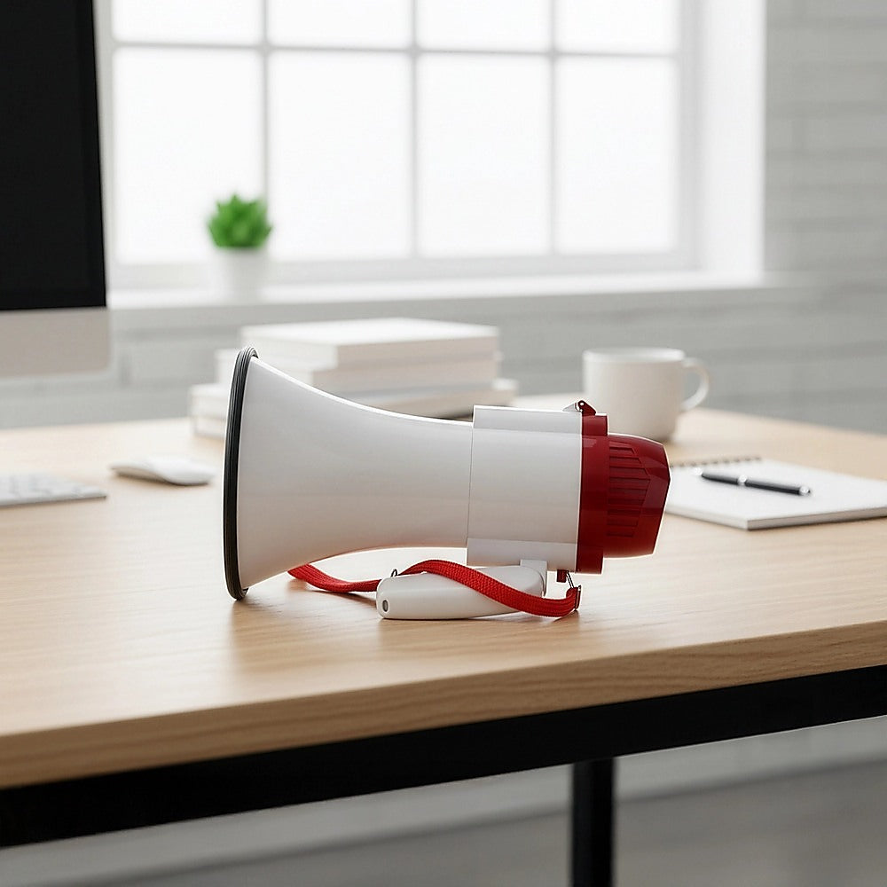 Audio Megaphone 25Watt Bull Horn with Siren