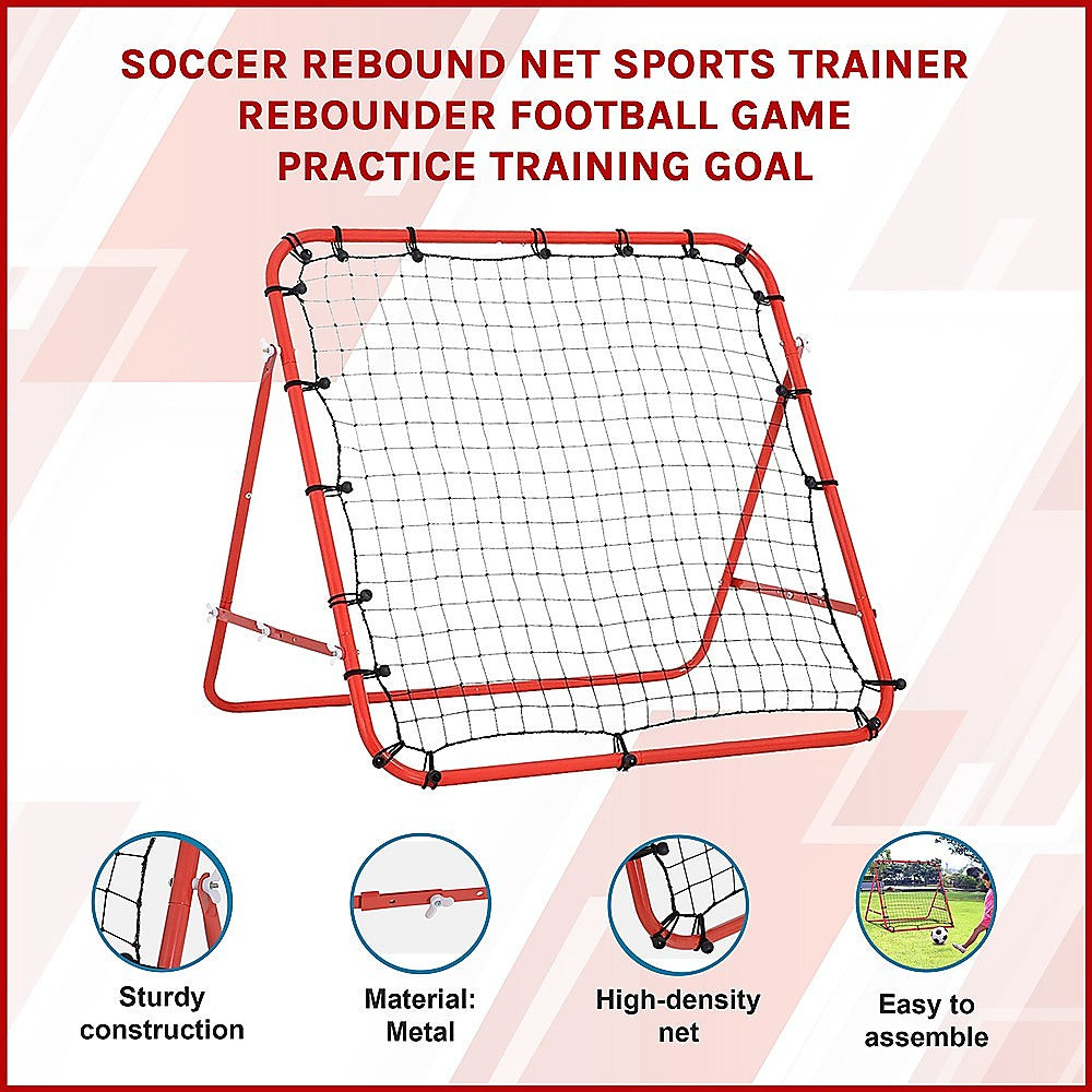 Adjustable Football Rebounder – 100cm Soccer Training Net