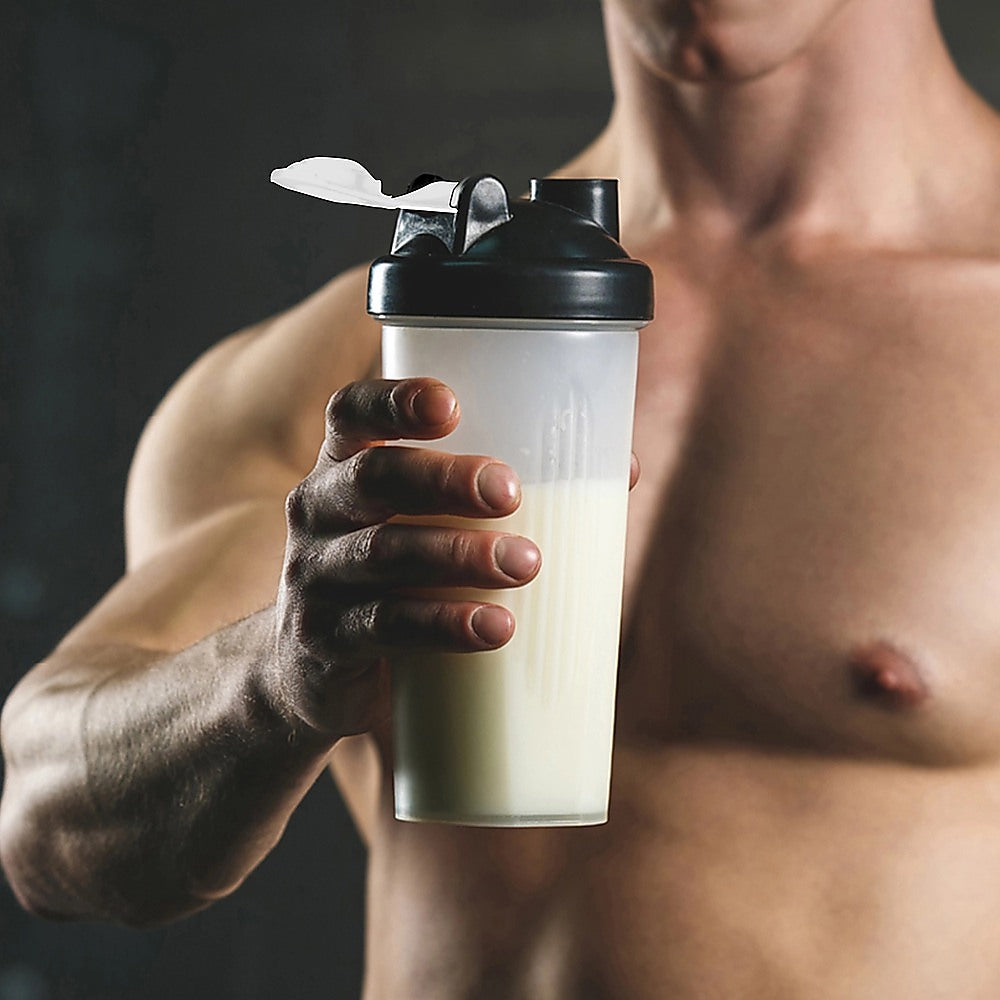 10x 700ml Protein Shaker Bottles – Gym Supplement Blender Mixer Shake Cups