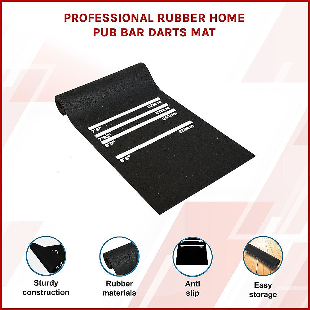 300cm Professional Rubber Darts Mat Home Pub Bar Floor Protector - V63-824921