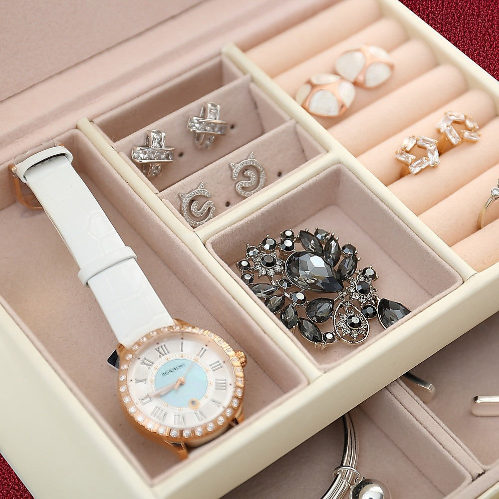 Jewellery Storage Box Girls Ring Necklace Display Organiser Case For Neat Accessory Storage