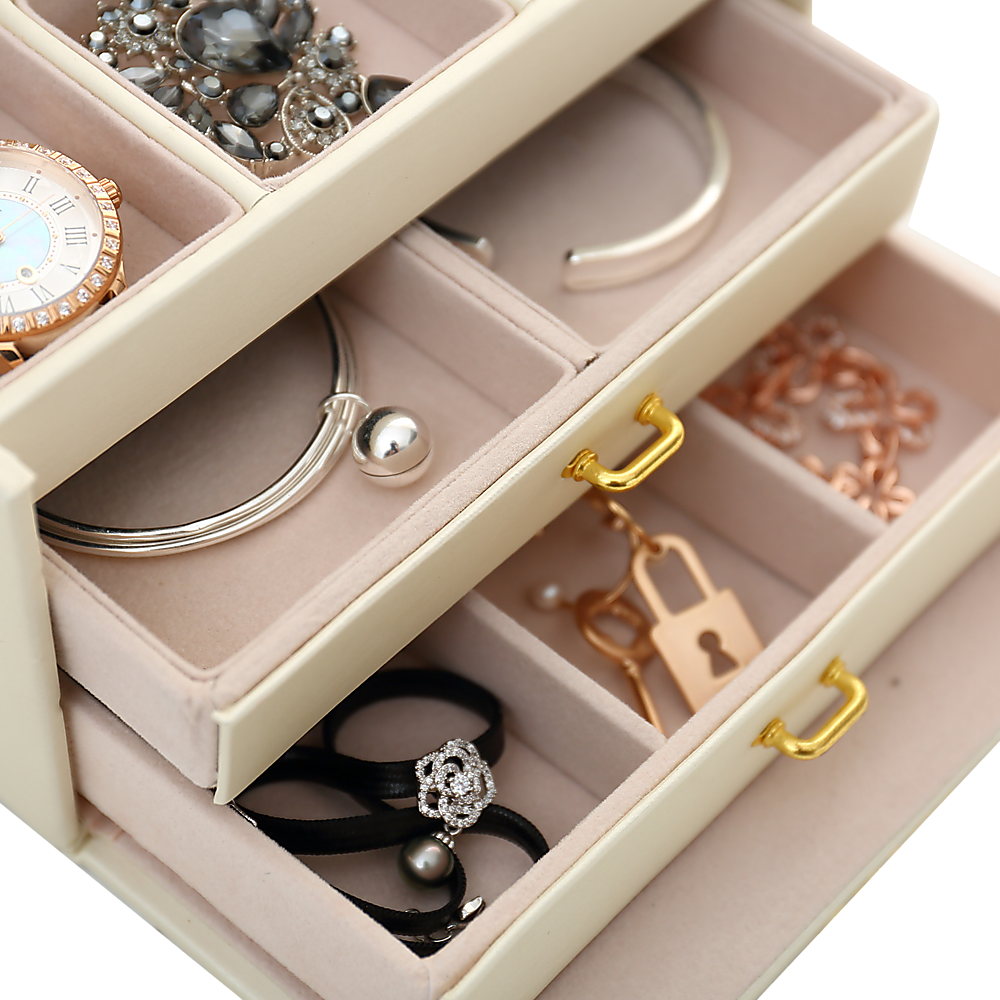 Jewellery Storage Box Girls Ring Necklace Display Organiser Case For Neat Accessory Storage