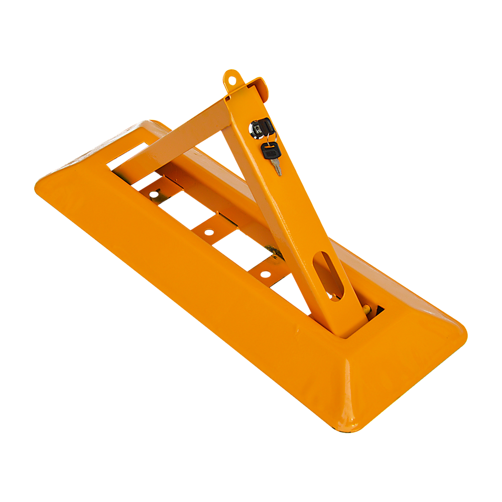 60cm Iron Fold Down Vehicle Security Parking Lock Bollard Barrier For Reserved Car Parking Protection