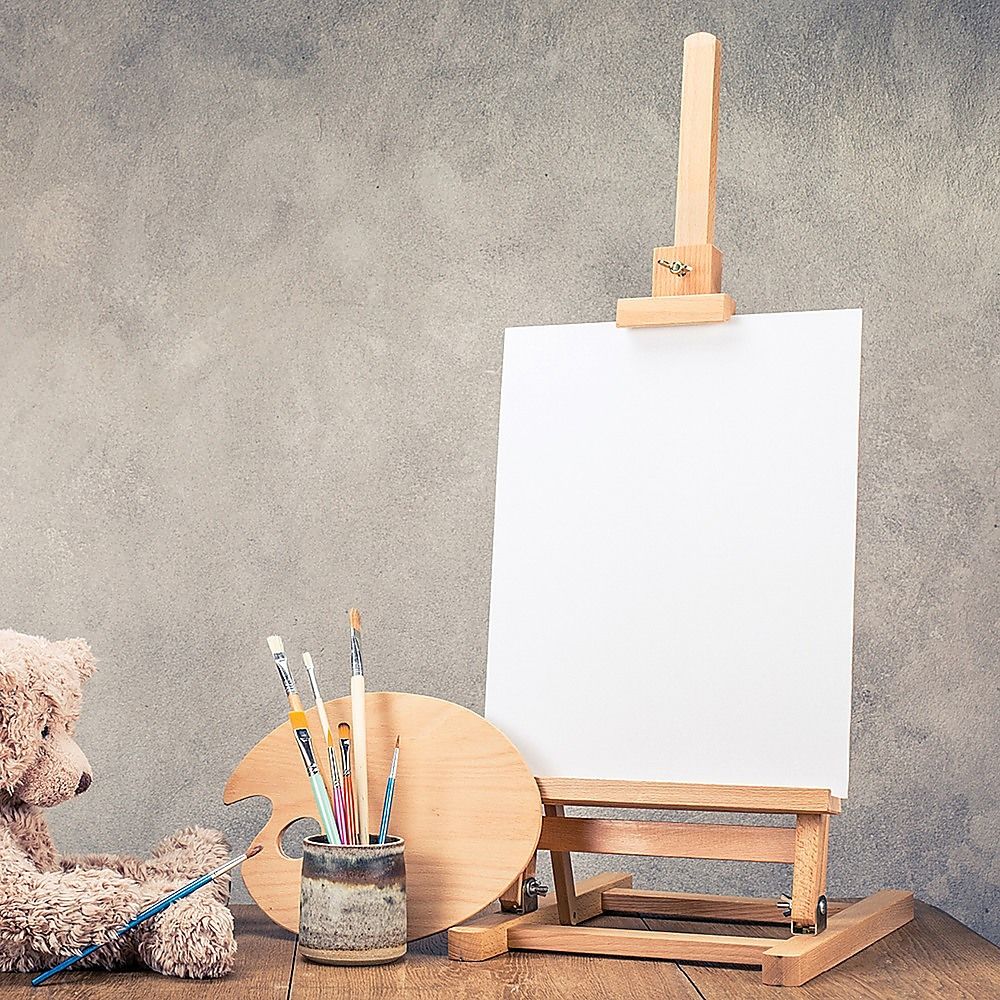 Tabletop Easel Wood Studio H Frame Artist Painting Display Stand For Art Wedding Shop Use