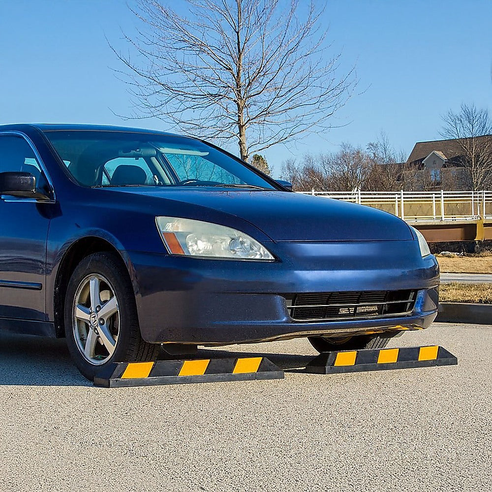90cm Heavy Duty Rubber Curb Parking Guide Wheel Driveway Stopper - V63-826021