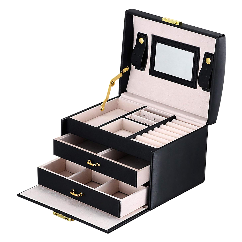 Jewellery Storage Box – Organiser Case for Rings, Necklaces and Accessories Display