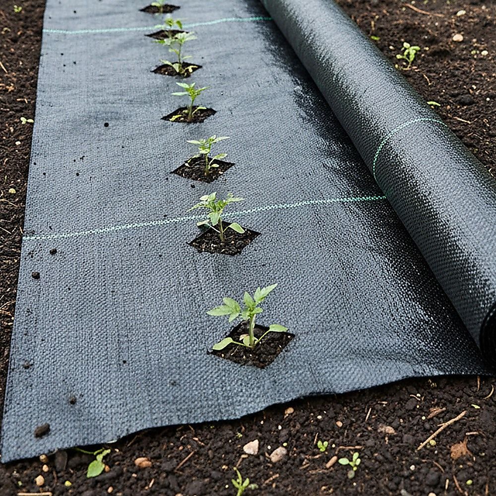 Heavy Duty Weed Control PP Woven Fabric Weed Mat Gardening Plant 1.83m x 30m