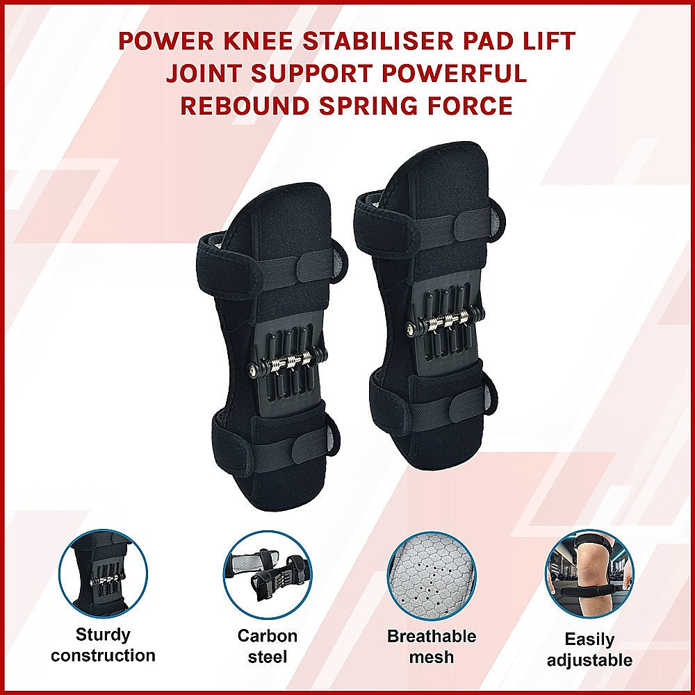 Power Knee Stabiliser Pad with Support Joint Spring Rebound Brace