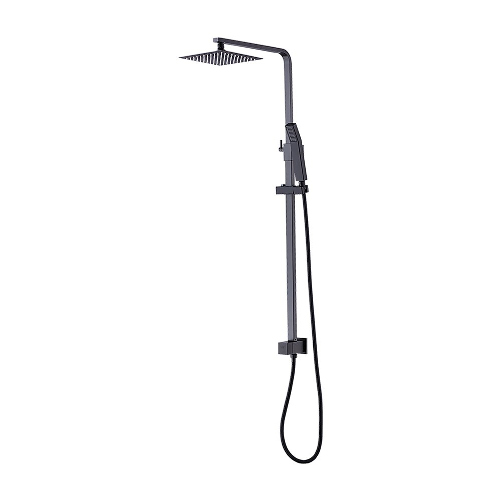 WELS 8" Rain Shower Head Set Square Dual Heads Faucet High Pressure - V63-827941