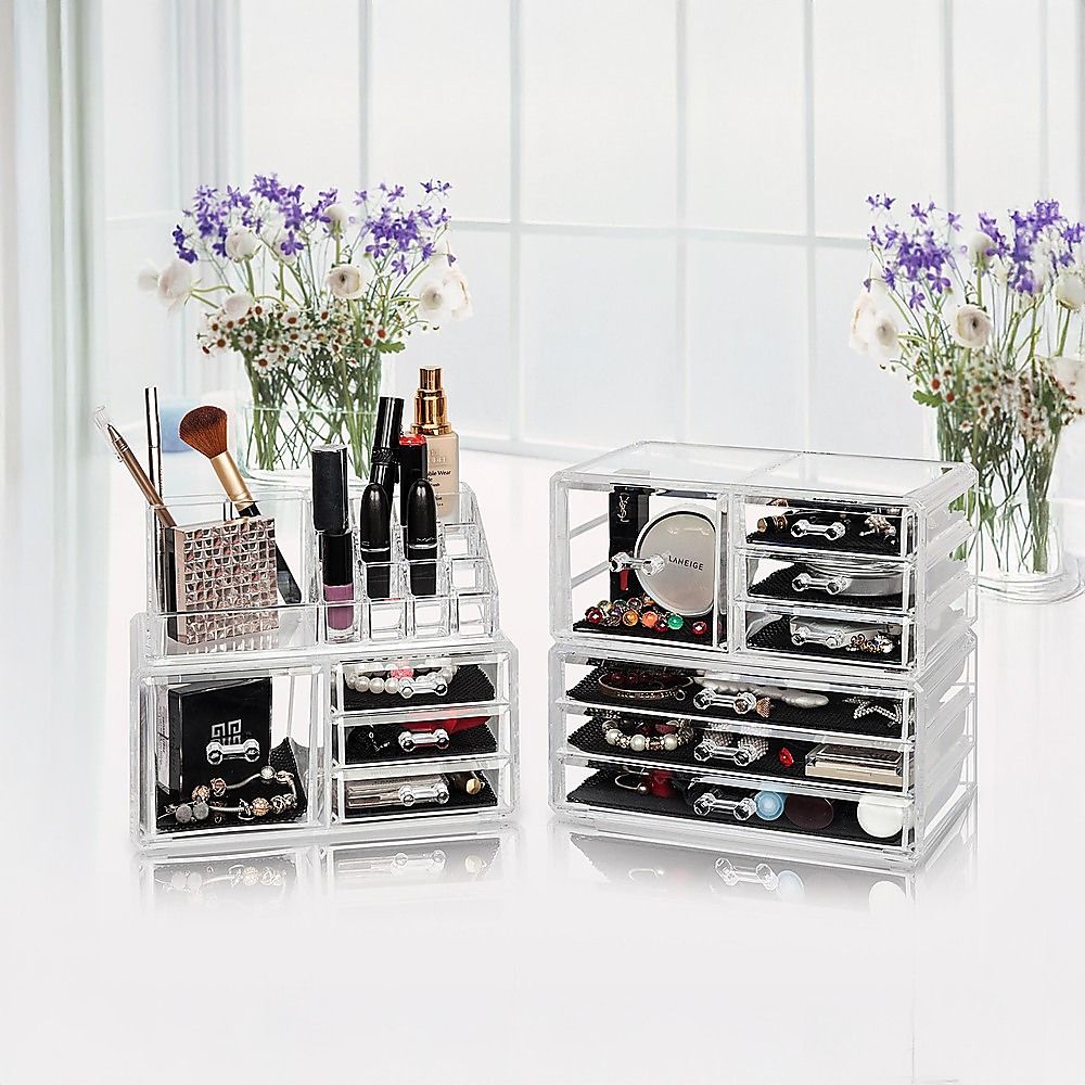 11 Drawers Clear Acrylic Tower Organiser Cosmetic jewellery - V63-831611