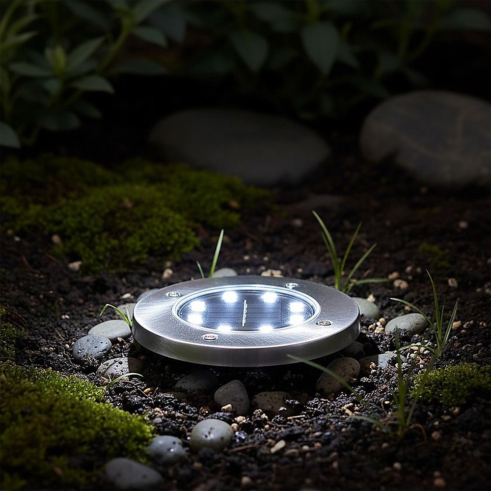 12x Solar Powered LED Buried Inground Recessed Light Garden Outdoor Deck Path