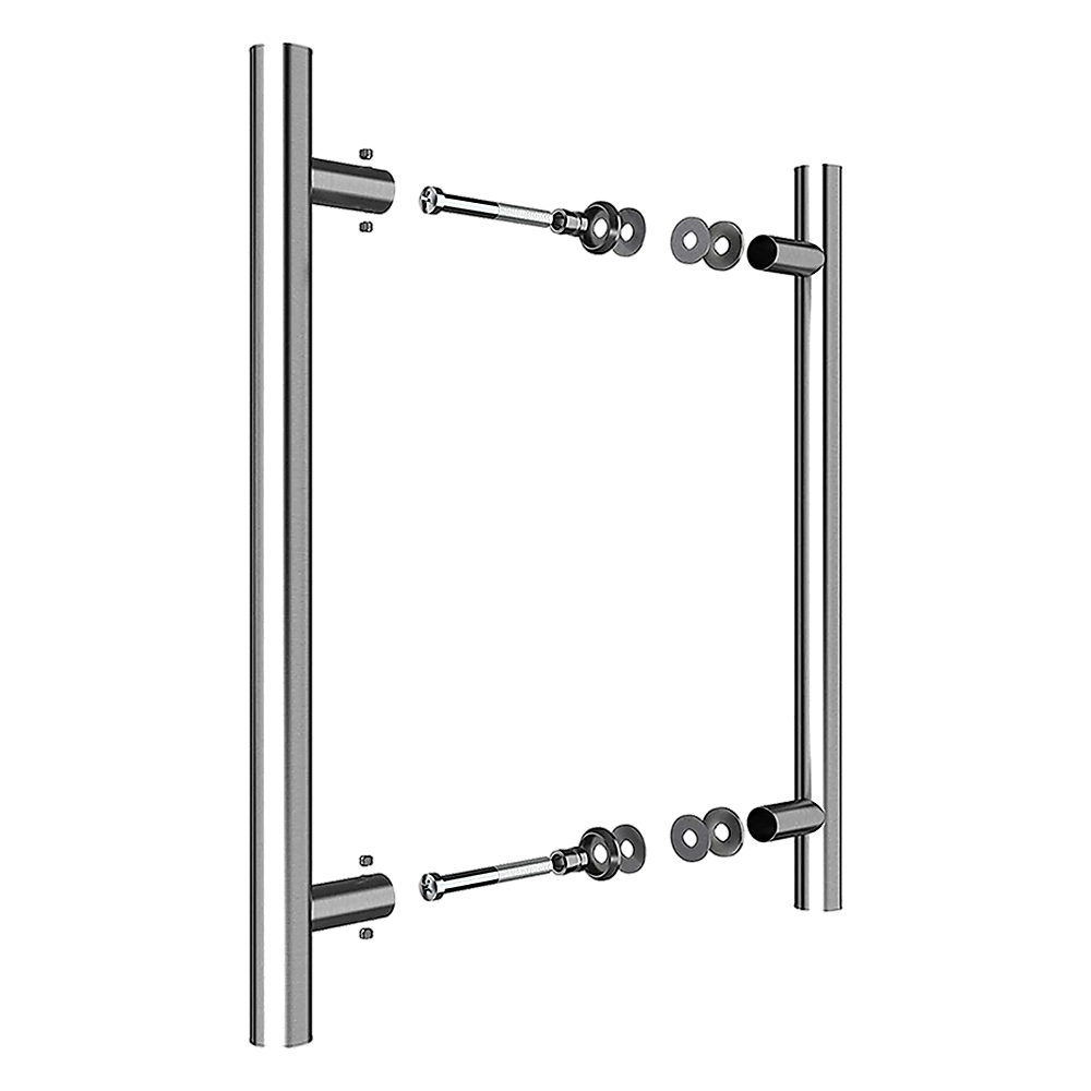 Round 300mm Stainless Steel Push Pull Door Handle for Wood Glass