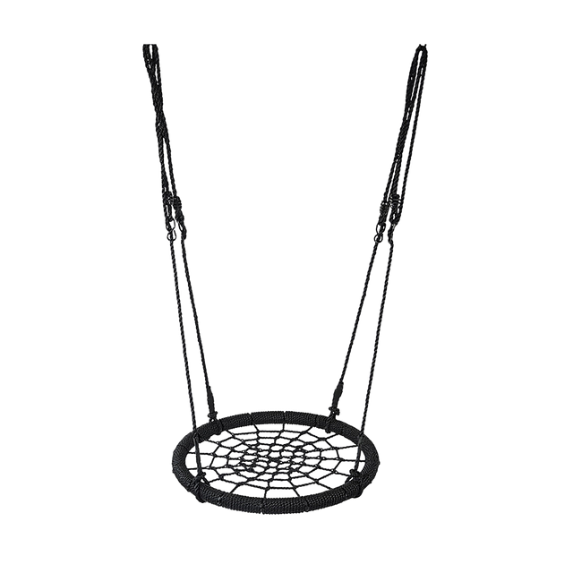 Kids Rope Swing Round Outdoor Birds Crows Nest Spider Web Swing Seat 65cm