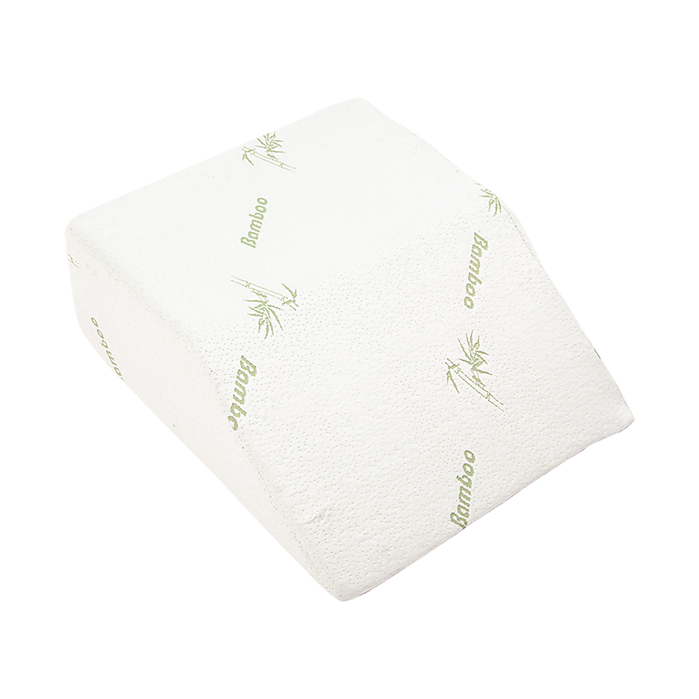 Cool Gel Memory Foam Wedge Pillow with Bamboo Cover for Bed & Lounge Comfort