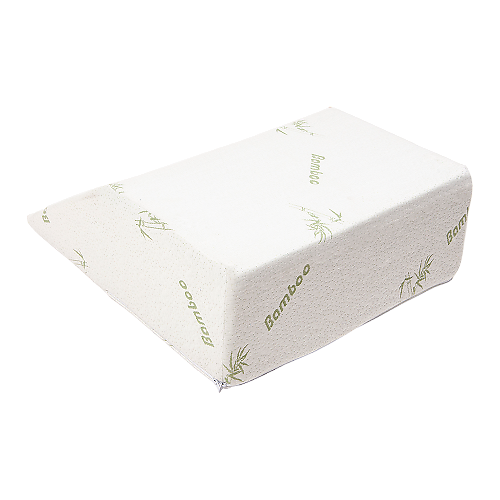 Cool Gel Memory Foam Wedge Pillow with Bamboo Cover for Bed & Lounge Comfort