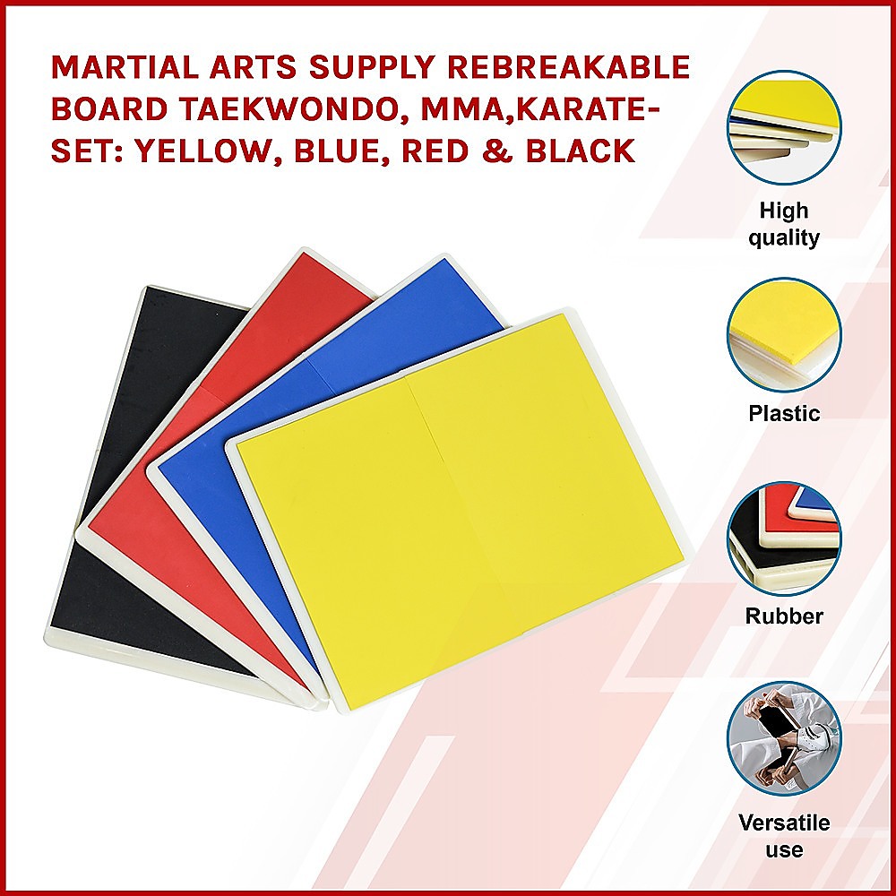 Rebreakable Martial Arts Training Boards Set for Taekwondo MMA Karate
