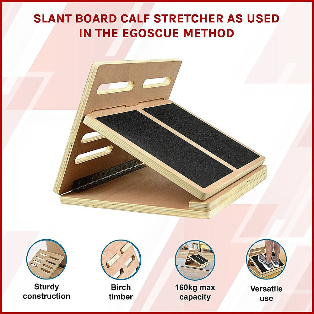 Slant Board Calf Stretcher Incline Stretch as Used in Egoscue Method