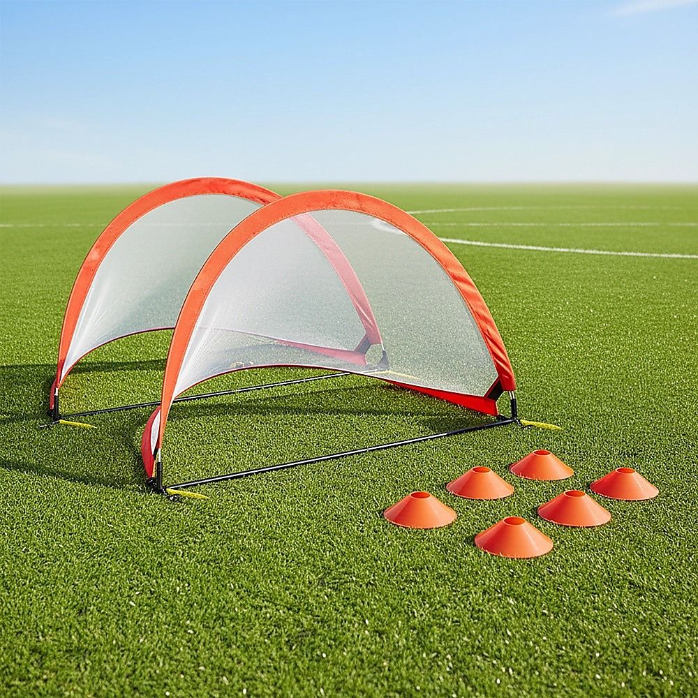 Portable Kids Soccer Goal Set with Cones