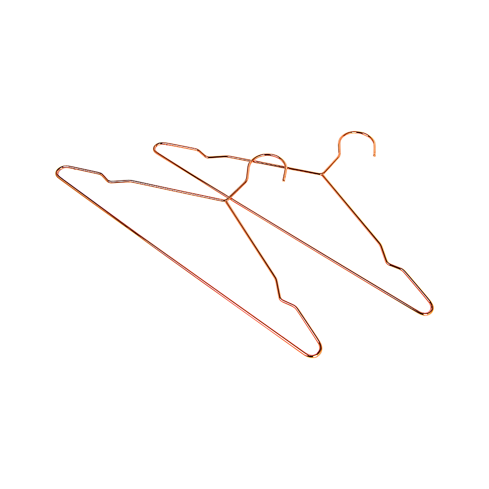 Adult 16.5" Rose Gold Shiny Metal Wire Coat Suit Top Clothes - V63-836121