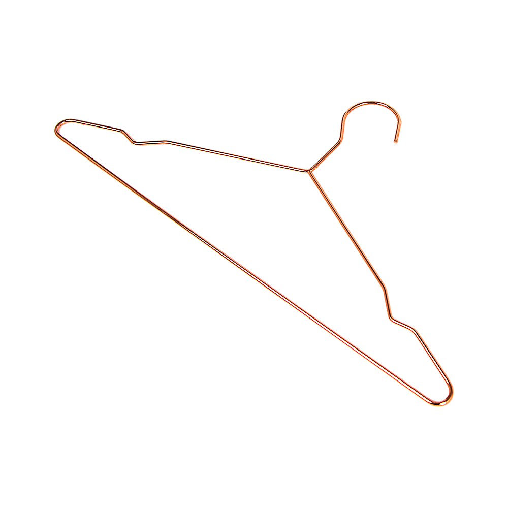 Adult 16.5" Rose Gold Shiny Metal Wire Coat Suit Top Clothes - V63-836121