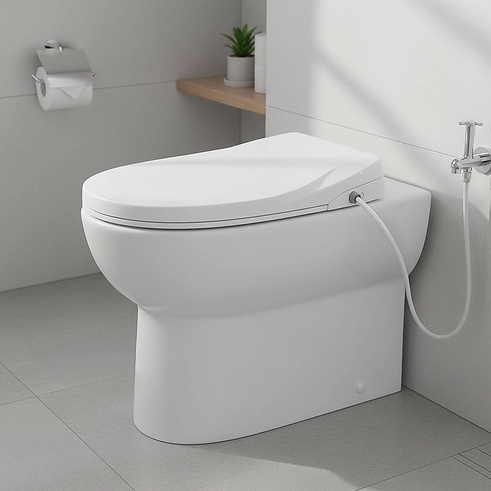 Non Electric Bidet Toilet Seat W/ Cover Bathroom Spray Water Wash - V63-836441