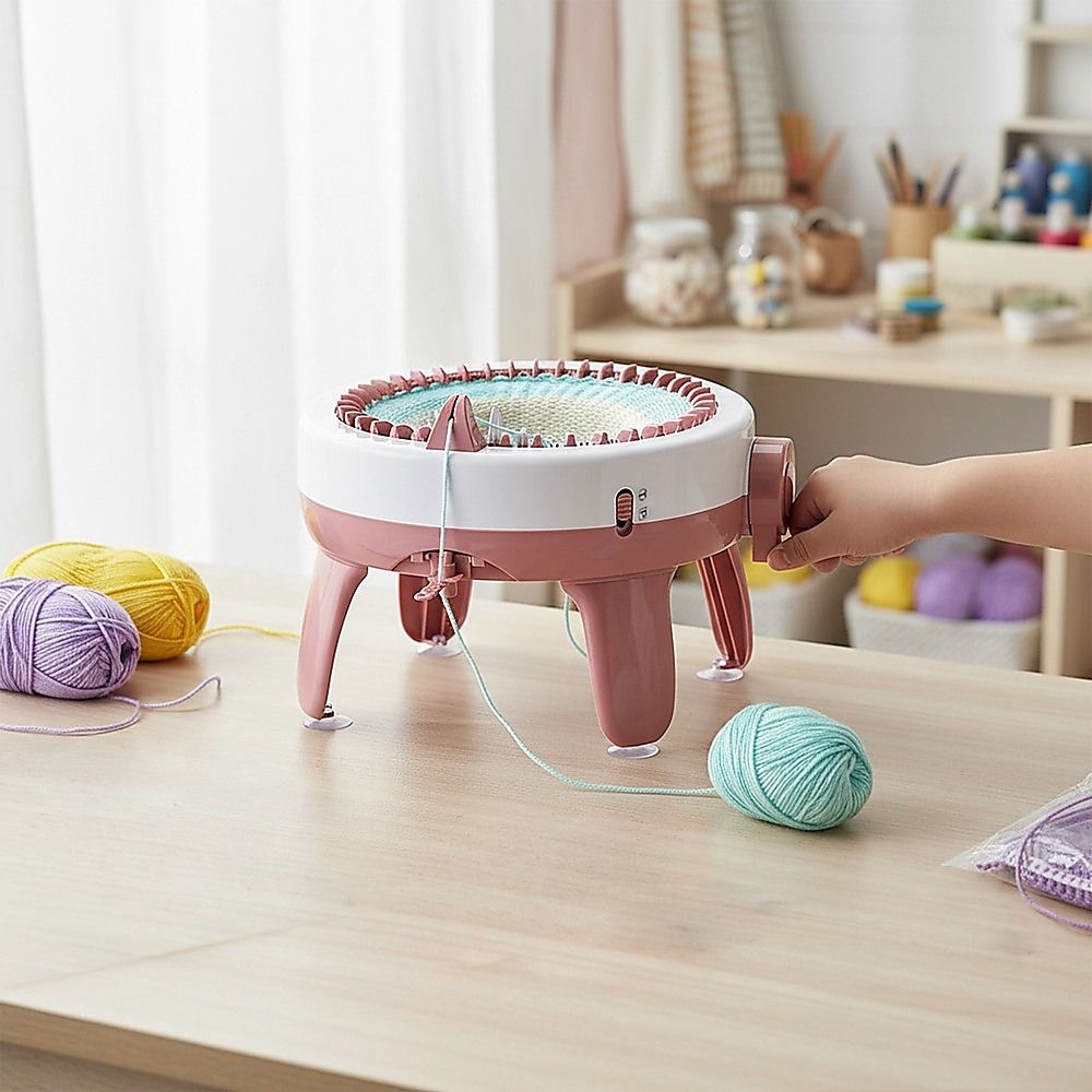 DIY Knitting Machine Smart Weaving Knit Rotating Kids Toy Scarf Sock Hat Gift