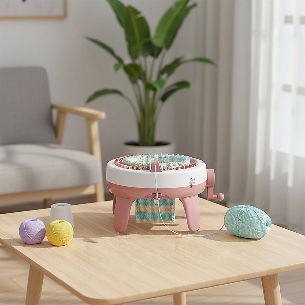 DIY Knitting Machine Smart Weaving Knit Rotating Kids Toy Scarf Sock Hat Gift