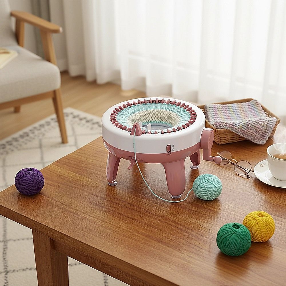 DIY Knitting Machine Smart Weaving Knit Rotating Kids Toy Scarf Sock Hat Gift