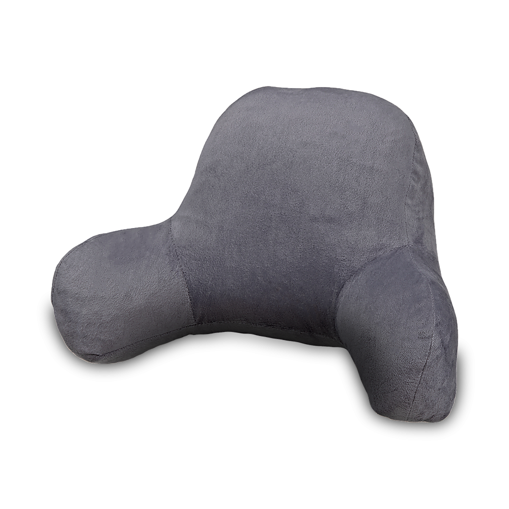 52cm Reading Pillow Back Rest with Arm Support Cushion – Dark Grey