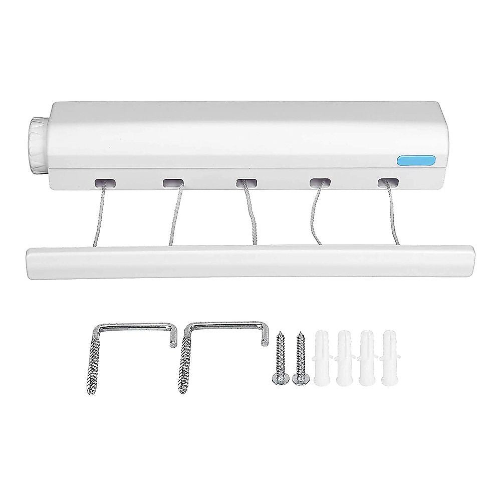 Retracting Clothesline 5 Line 18m Hanging Clothes Space Hanger