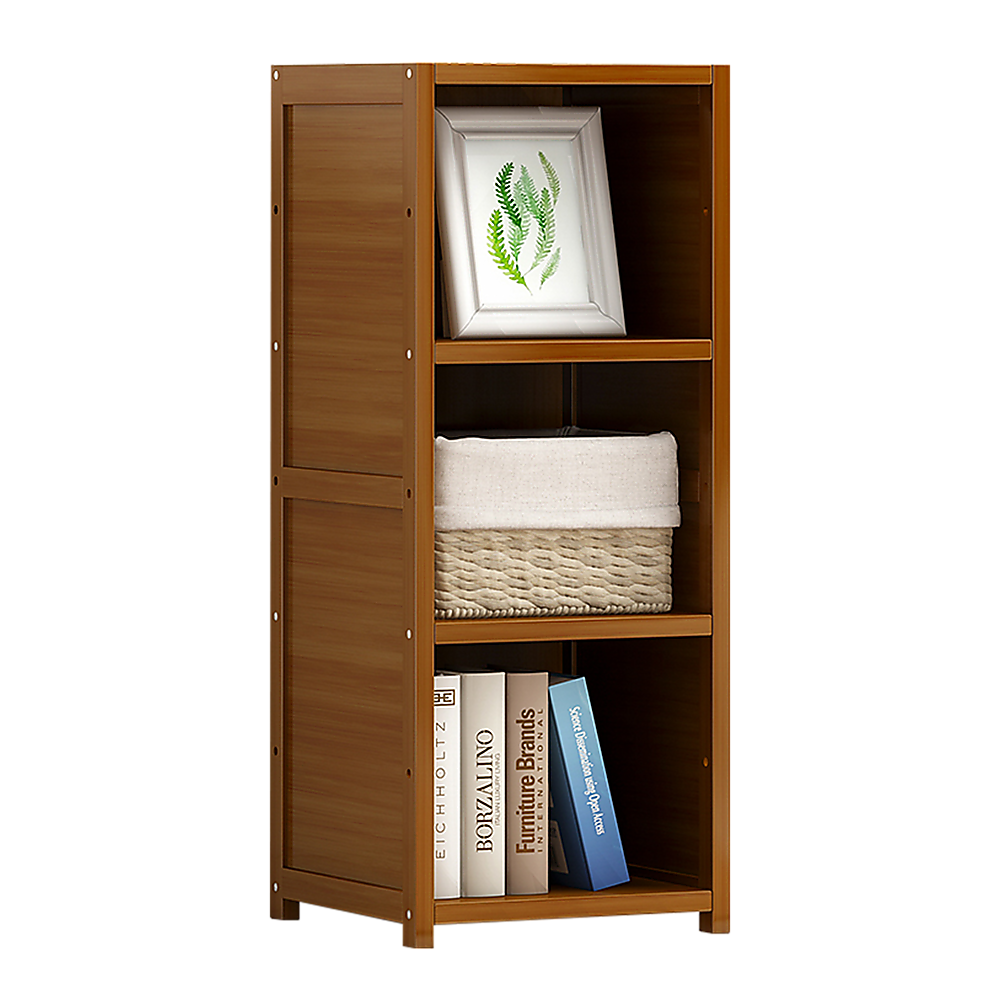 Bamboo Adjustable 3-Shelf Bookcase – Display Storage Rack Stand - V63-838201