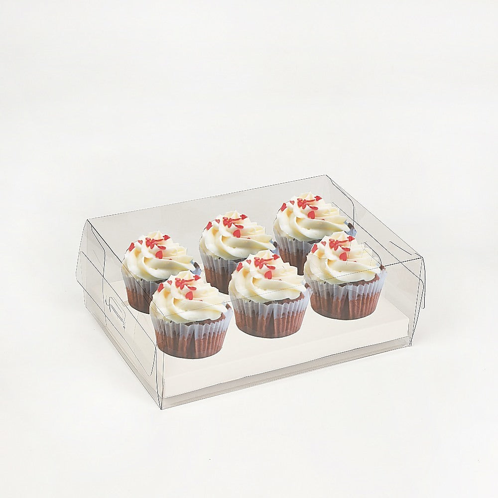10Pcs Clear Dessert Boxes Cupcake Packaging – Transparent Bakery Cake Gift Boxes