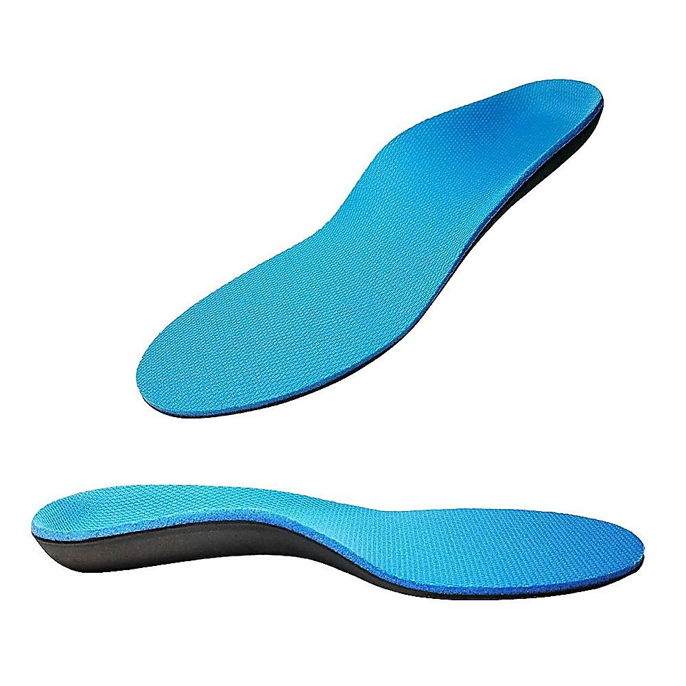 Flat Foot Support Insoles For Men Women Blue Full Length Medium Density Arch Support