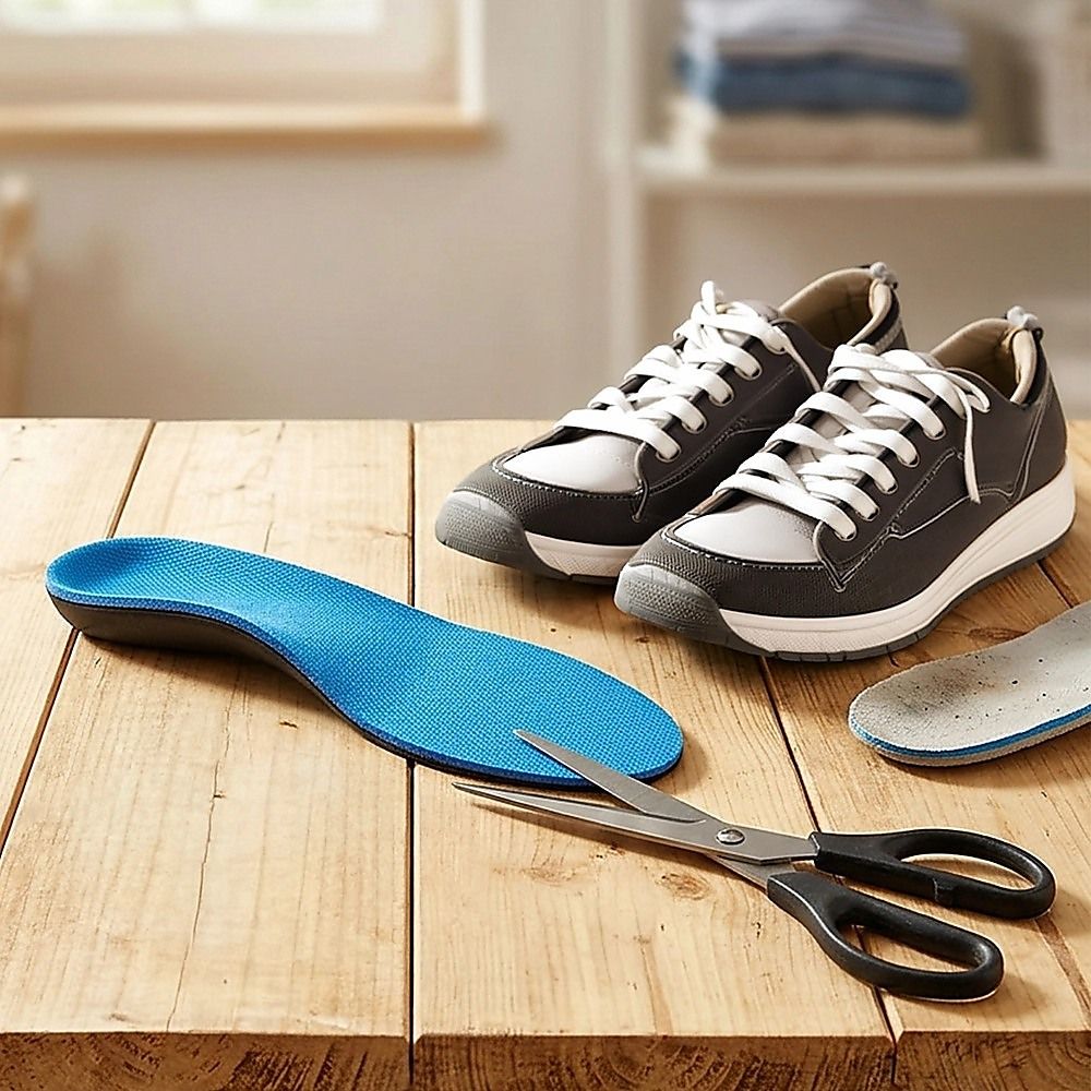 Flat Foot Support Insoles For Men Women Blue Full Length Medium Density Arch Support