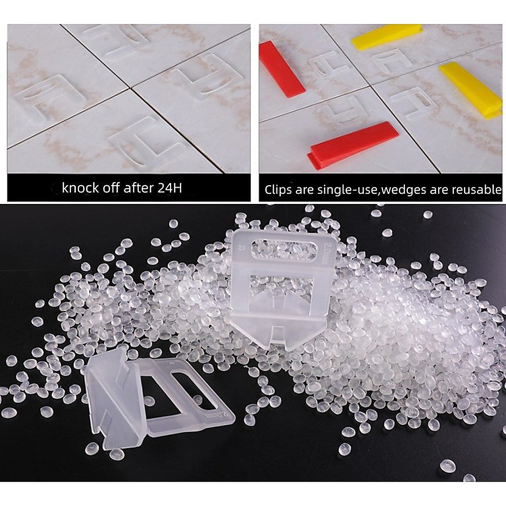 1000 Pack Tile Levelling System Clips Floor And Wall Tiling - V63-839361