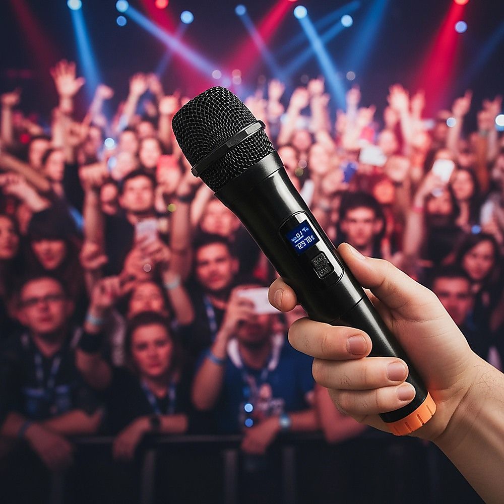 2 x Wireless Microphone Handheld Cordless Professional Mic Karaoke Receiver