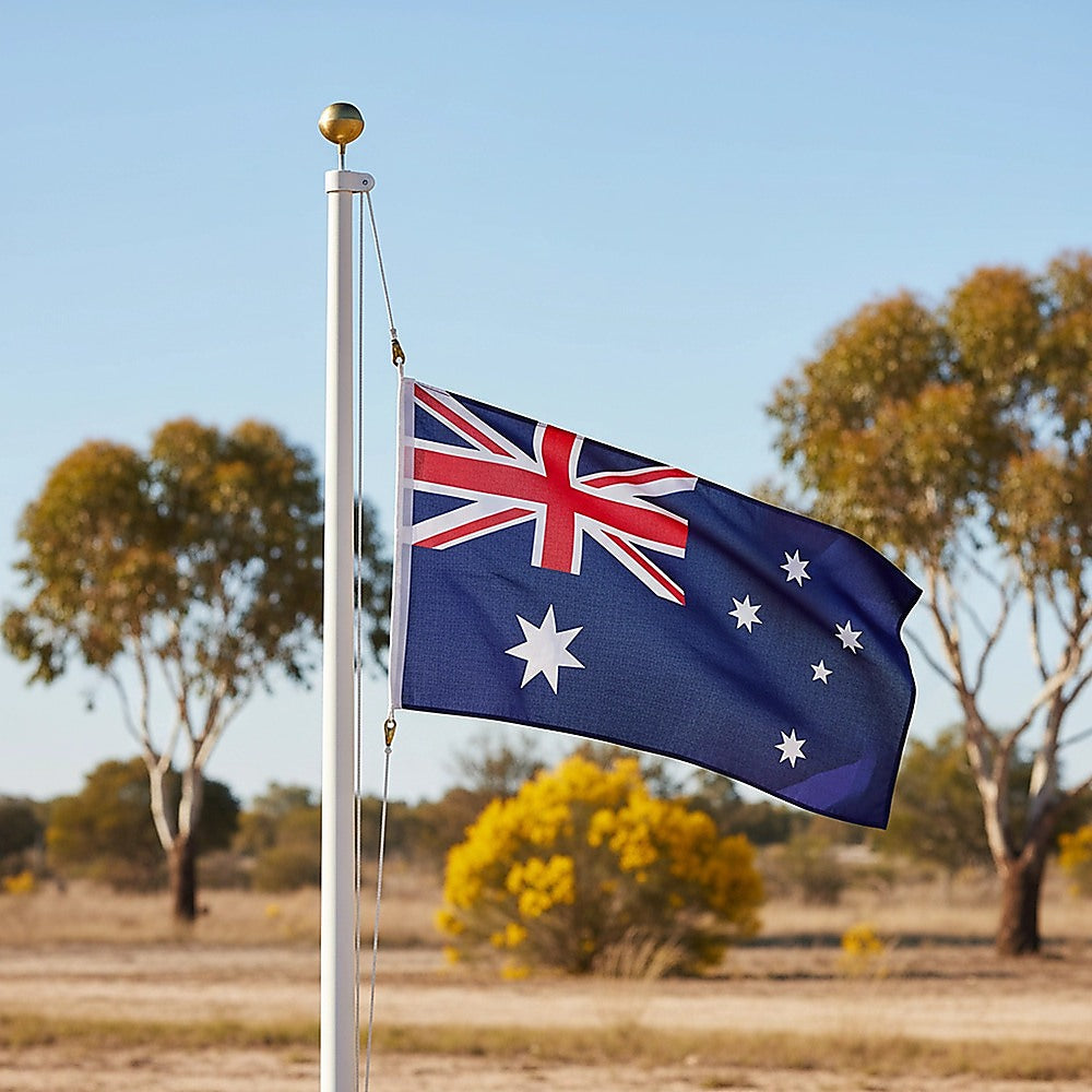Australian Flag Heavy Duty Woven Spun Poly Australia Flag Metal Clips
