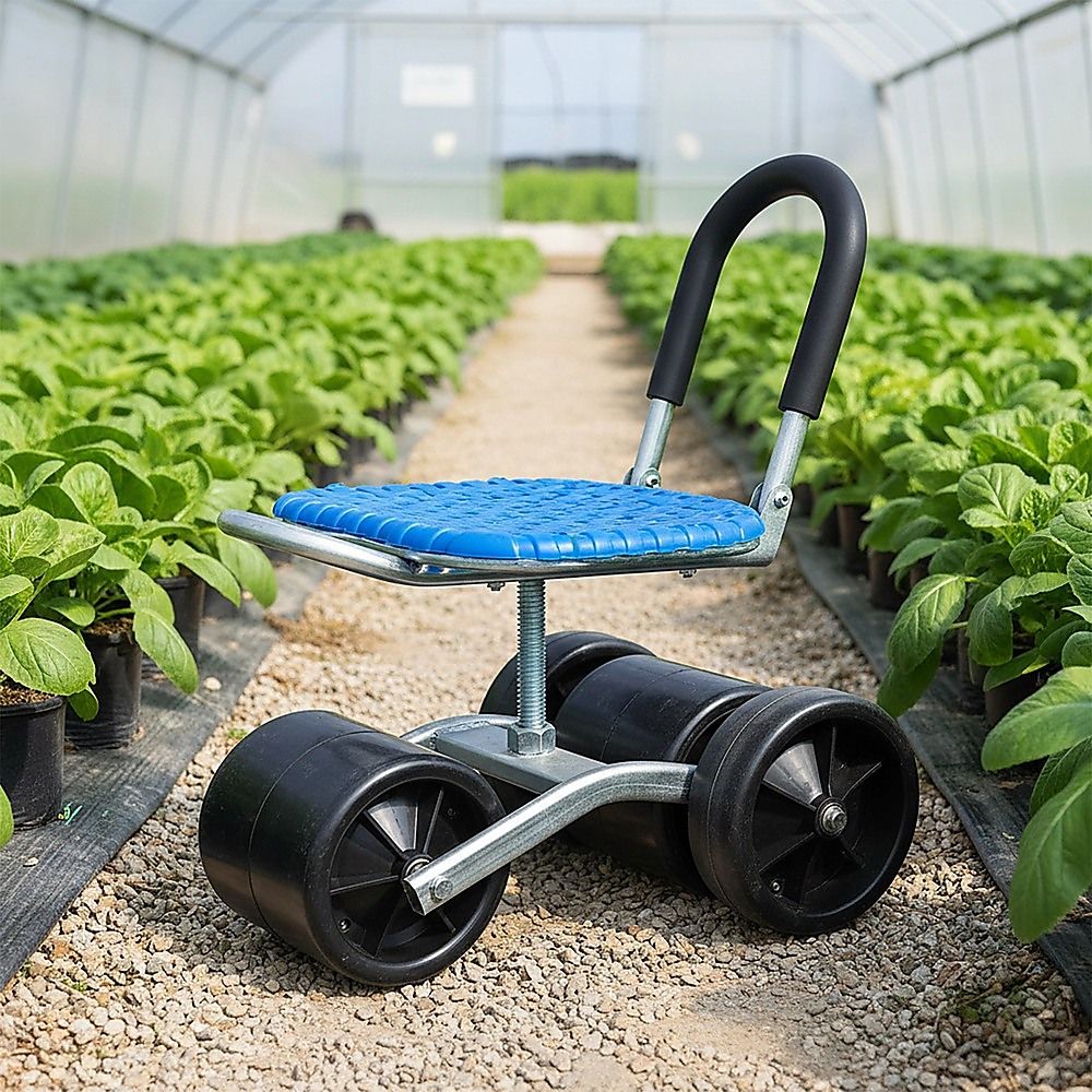 Gardening Seat Portable Height Adjustable Folding Stool With - V63-840571