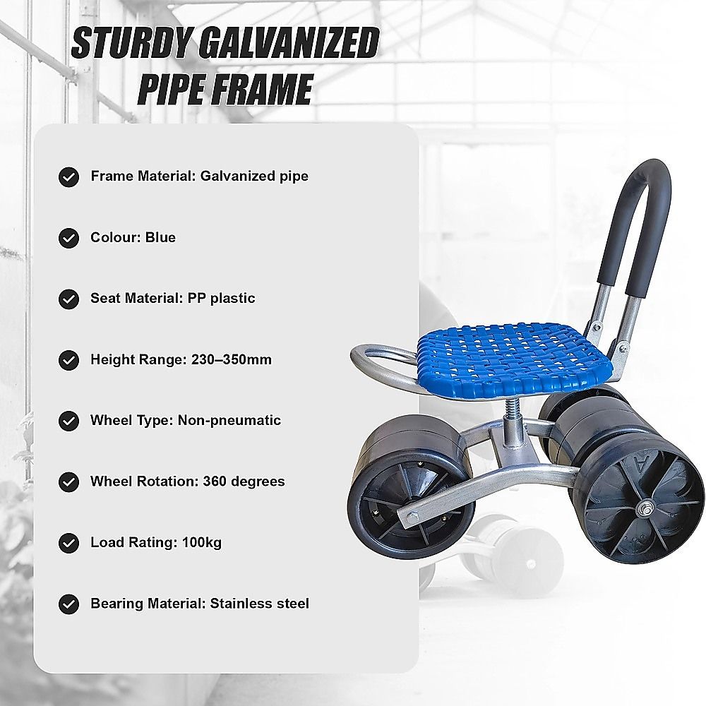 Gardening Seat Portable Height Adjustable Folding Stool With - V63-840571