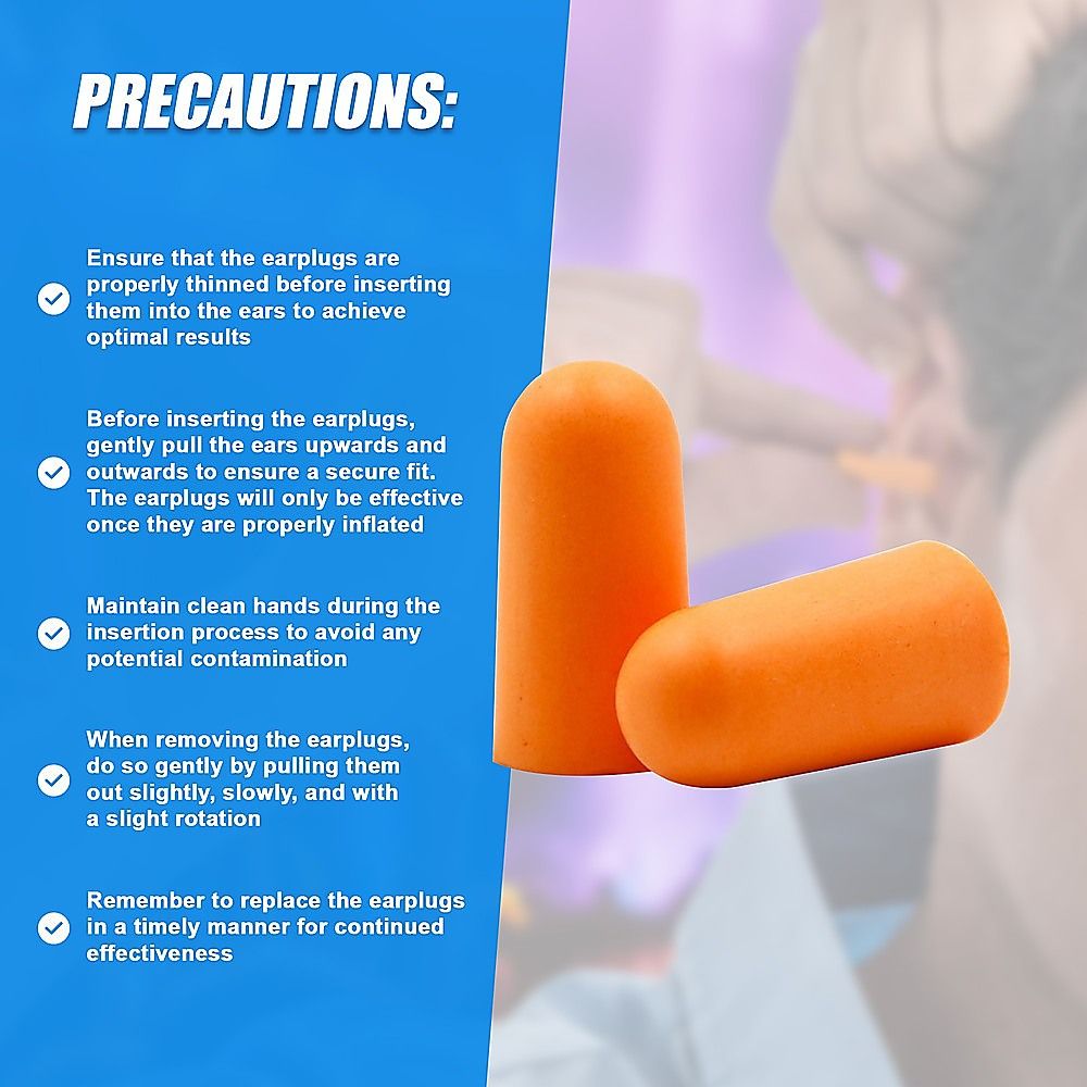 200 Pairs Disposable Foam Ear Plugs Noise Reducing Earplugs for Sleep Travel Work Study